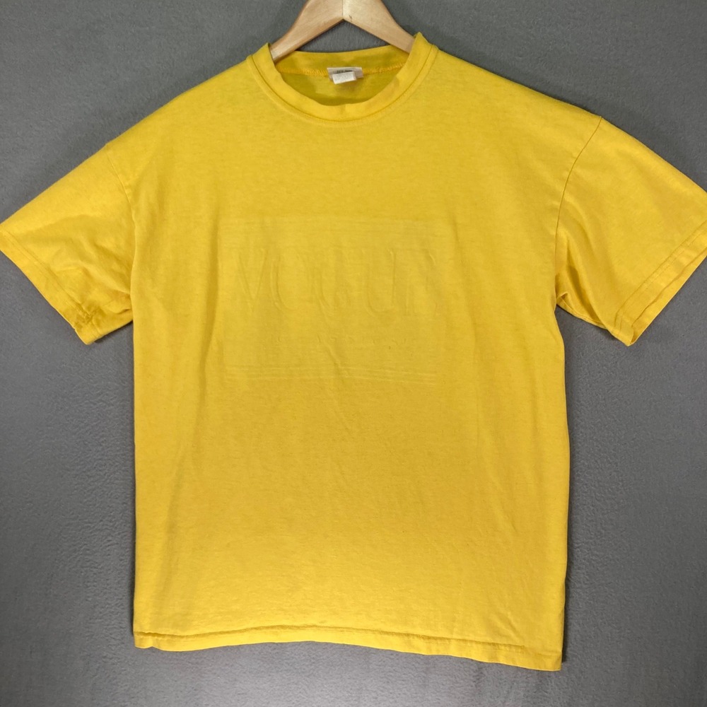 Vintage‎ EPIX T Shirt Mens Yellow Made USA Graphic Tee Short Sleeve Cotton Work